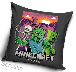 Dětský povlak na polštářek Minecraft Movie Mob Attack