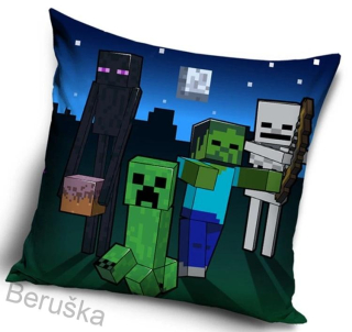 Dětský povlak na polštářek Minecraft Temná Noc