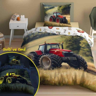 Povlečení Traktor z hor svítící