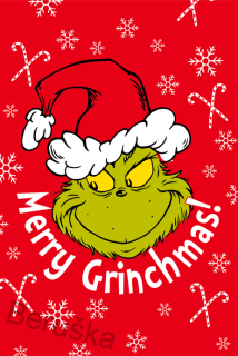 DEKA mikroflanel 100 x 150 Grinch Merry Grinchmas