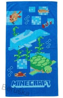 Dětská osuška Minecraft Delfín a Želva