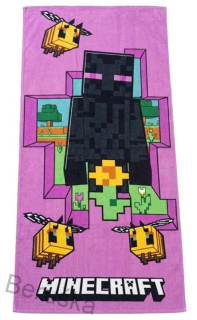 Dětská osuška Minecraft Enderman a Včelky