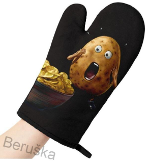 Kuchyňská chňapka - Vyděšená brambora