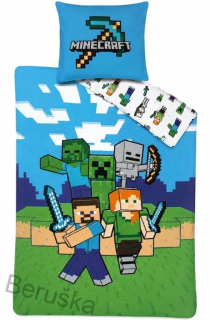 Dětské povlečení Minecraft Pixelový Svět