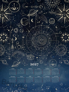 Kuchyňské utěrky Kalendář Moon 2027