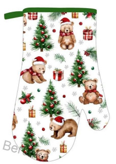 Chňapka * chňapky * Rukavice kuchyňská, vánoční, XRM295