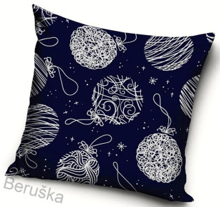 Povlak na polštářek Vánoční Baňky s Ornamenty