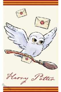 RUČNÍČEK HARRY POTTER SOVA HEDVIKA 30 x 50