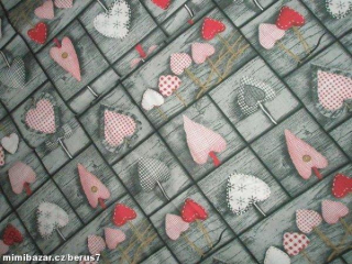 LÁTKA š.160 HEART ČERVENÁ